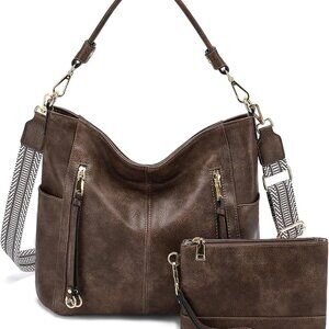 Hobo Bag for Women, PU Ladies Purse Handbags Trendy Crossbody Shoulder Bucket Ba